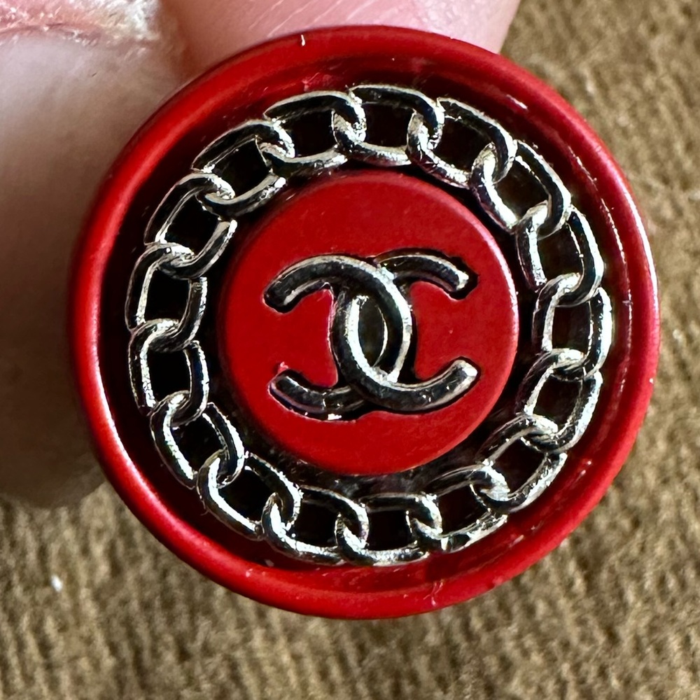 - SOLD SOLD SOLD Red and chain ring - Picture 1 of 4